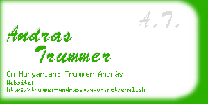 andras trummer business card