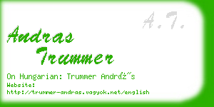 andras trummer business card